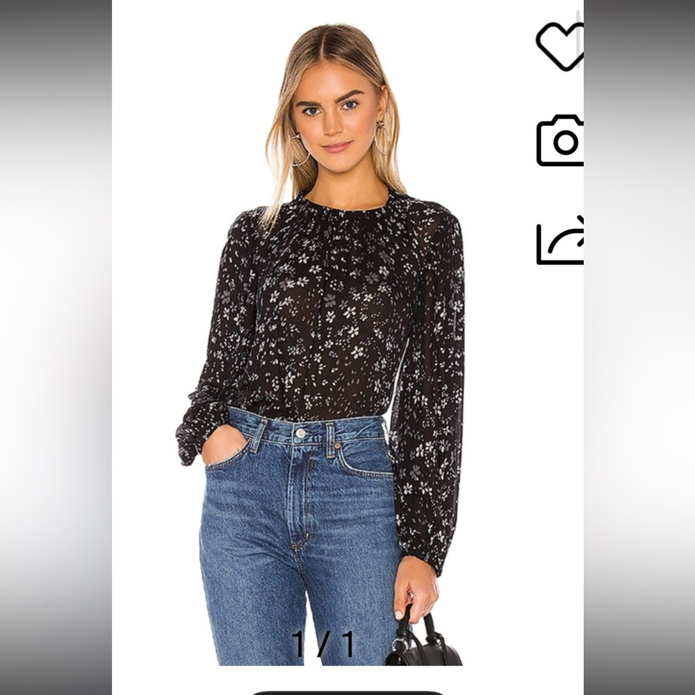 Semi Sheer Cropped Blouse